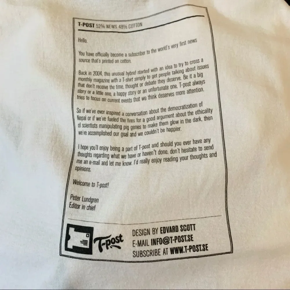 T-Post Edvard Scott Design Tee‎ - Picture 3 of 3